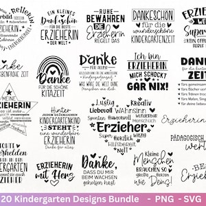 Plotter file éducateur - éducateur svg - maternelle adieu svg - merci svg - Cricut Silhouette - cadeau éducateur - dictons allemands
