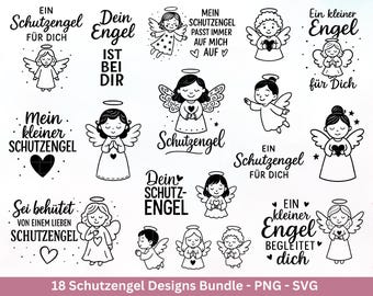 Plotter file guardian angel - angel svg - German sayings - Laser file guardian angel - guardian angel sayings - guardian angel svg - Cricut svg file