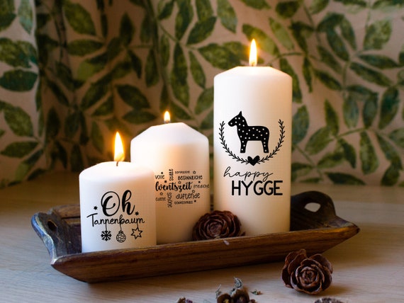 ALLAVA 2 Tatuaggi Per Candele Natalizi Formato A4 – Decorazione Fai Da Te Per Candele E Ceramica - 3