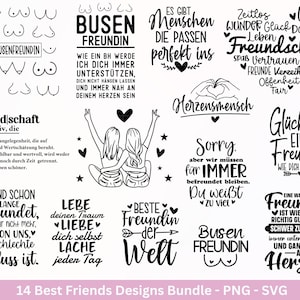 Deutsche Plotterdatei Beste Freundin- Busenfreundin Svg - Geschenk Freundin - Schwester Svg - Freundschaftssprüche - Freundschaft Svg