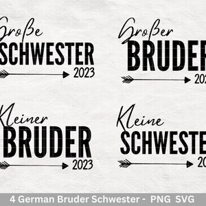 German Plotterdatei - Großer Bruder svg -  Kleiner Bruder svg - Baby Shower Geschenk Svg - Vater Geschenk - Große Schwester Svg  - Geburt