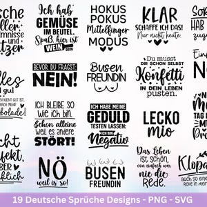 Deutsche Sprüche Plotterdatei - Sprüche für Beutel -  Jutetasche plotten svg - Cricut Svg - Busenfreundin Svg - Geschenk - Tassensprüche Svg