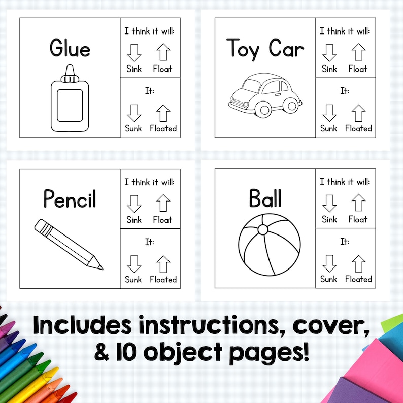 Sink or Float Science Activity Packet: Preschool & Early Elementary ...