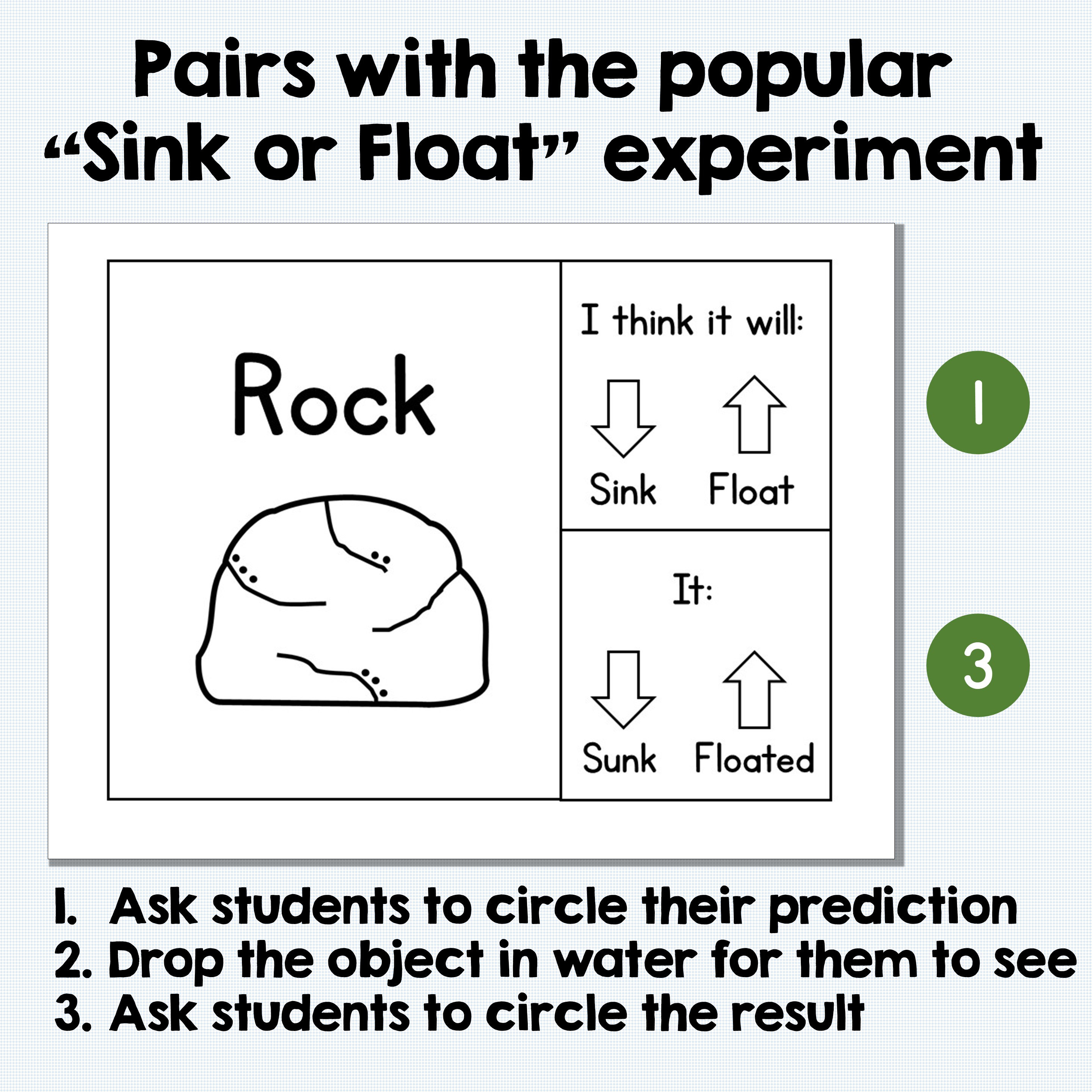 Sink or Float Science Activity Packet: Preschool & Early Elementary ...