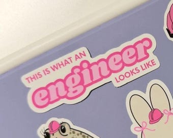 This is What an Engineer Looks Like Sticker | Engineering Empowerment | Engineering Stickers | Cute Engineering Sticker | Engineering Gift