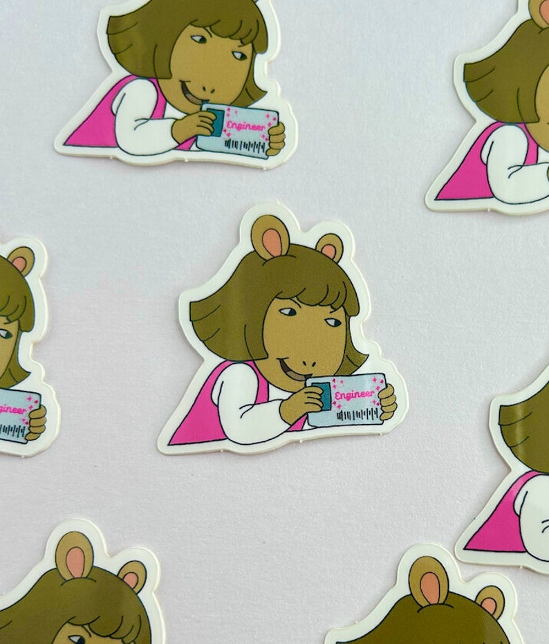 Engineer Library Card Sticker Female Engineer Engineering Empowerment ...