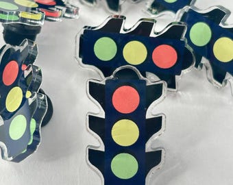 Acrylic Traffic Signal Pin | Engineer Gift