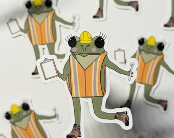 Engineer Frog Sticker