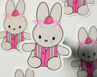 Cute Bunny Engineer Sticker | Engineering Stickers | Cute Engineering Sticker | Engineer Bow