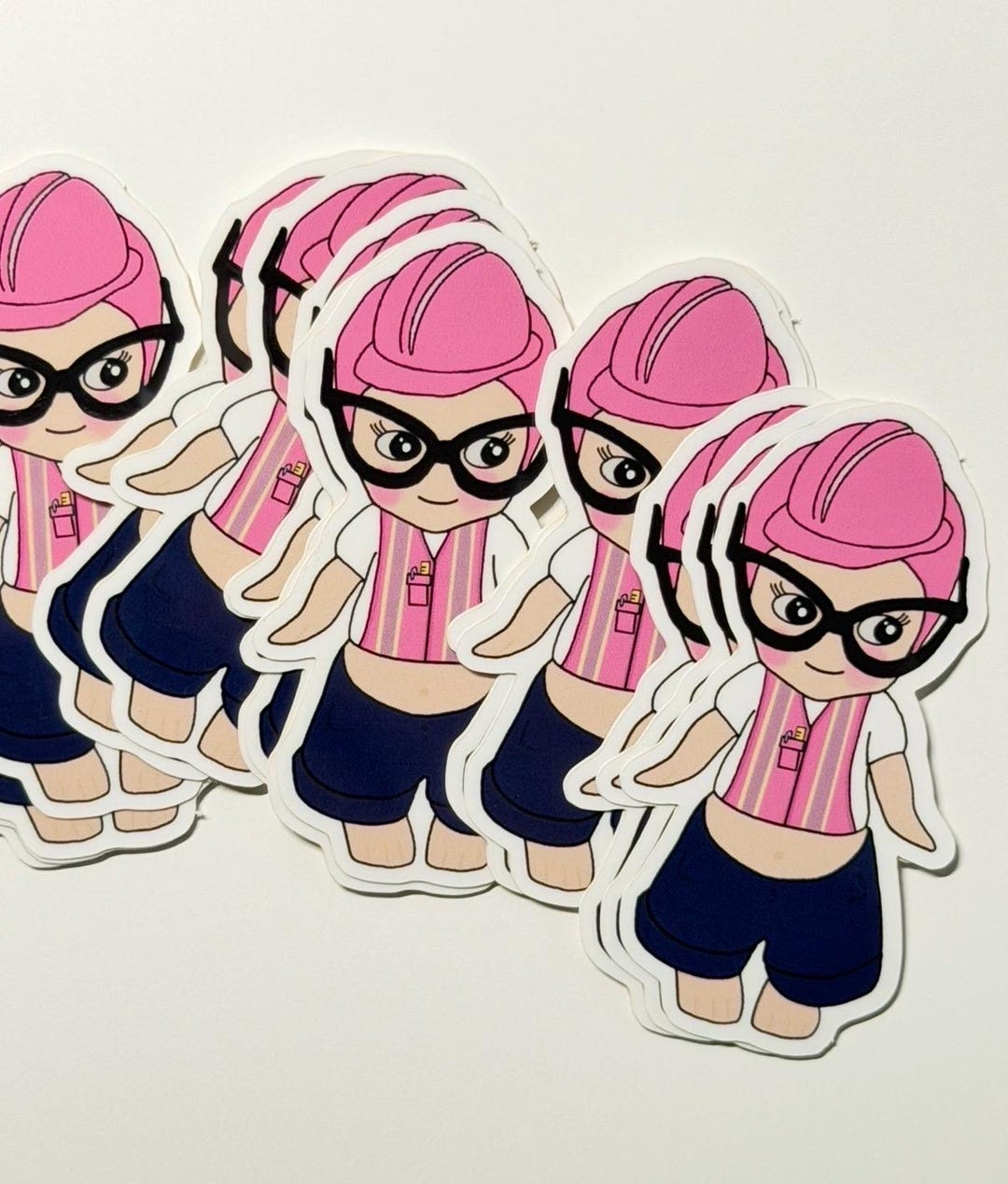 Pink Engineer Engineer Pink Sonny Angel Sticker | Engineering Stickers | Cute ...