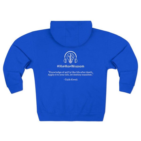 Hip Hop Wisdom - lyric - zip up hoodie - Talib Kweli - Unisex Heavy Blend Full Zip Hooded Sweatshirt