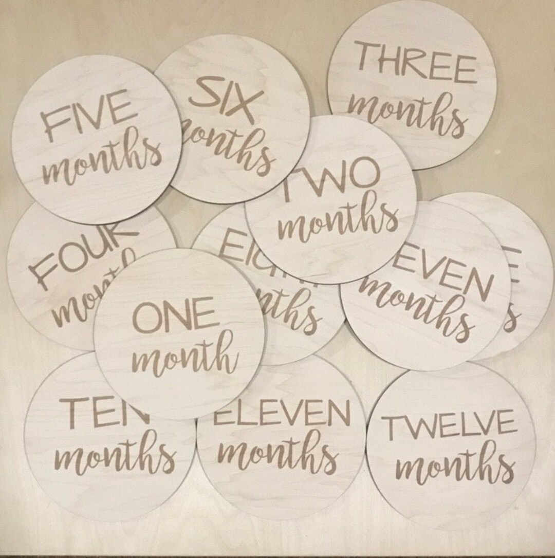 DIGITAL Baby Monthly Milestone Markers - LASER Cut FILE, Cricut ...