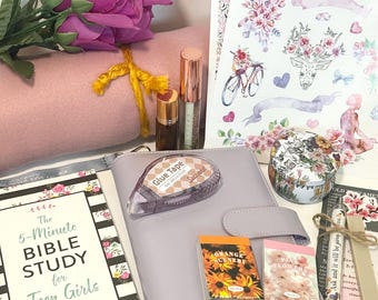 Teen Girl Bible Study Gift Box, Christian Care Package for Teen Girls, Faith Based Gift, Youth Group Gift, Baptism Gift