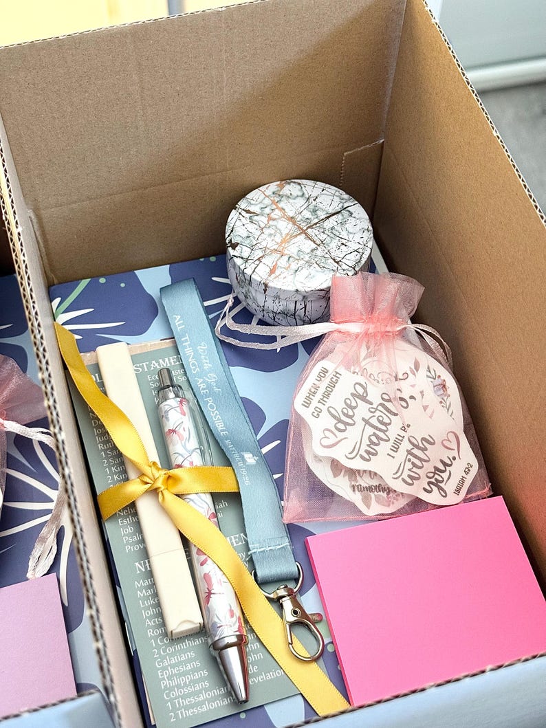 Christian Care Package, Faith-Based Gift, Friend Gift, Faith Over Fear, Gift for Her, Bible Study Gift Box, Gift for Christians, Bundle Box