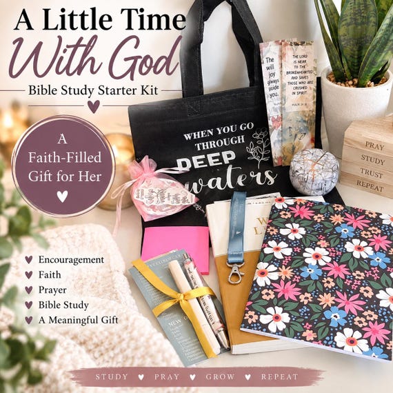 Bible Study Starter Kit for Women, Christian Gift Box, Bible Study Gift Set, Faith Based Gift, Christian Care Package