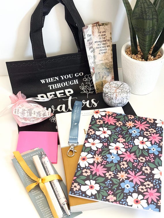 Bible Study Starter Kit, Christian Stationery Gift Set for Women, Bible Study Gift Box, Faith-Based Gift, Encouragement Gift
