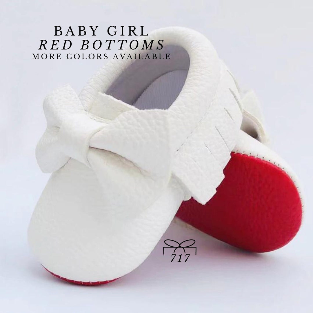 Red Bottom Baby Moccasins for Trendy Baby Girl Baby Etsy