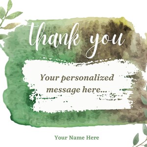 AANPASBARE SJABLOON, Bedankkaart, Direct downloaden, kleur, lettertype en afbeeldingen wijzigen met de gratis versie van Canva