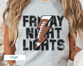 Friday Night Light Football Shirt, Lightning Football Shirt, Football Shirt, Game Day Shirt, Shirt for Football Mom, Sports Mom Tshirt