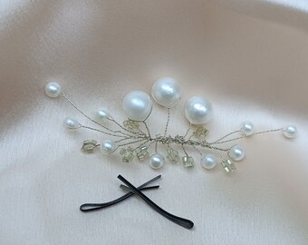 Silver Beautiful Pearl hair accessories, pearl hair pin for girl, bride, wedding hair accessories,beach wedding