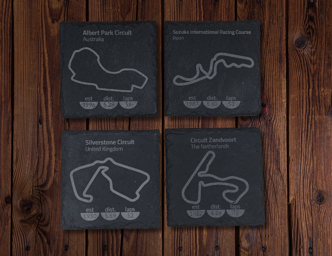 Formula 1 Coasters F1 Coaster Set F1 Slate Coasters Formula One 2024