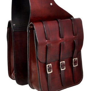 Premium Western Leather Handmade Saddle Bag for Horse.