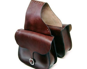 Premium Western Leather Saddle Bag for Horse