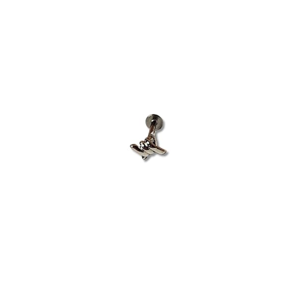 Western Tragus / Knorpel Piercing - Western Barb Draht Tragus Schmuck