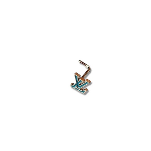 Turquoise Designer Nose Piercing - L Shape