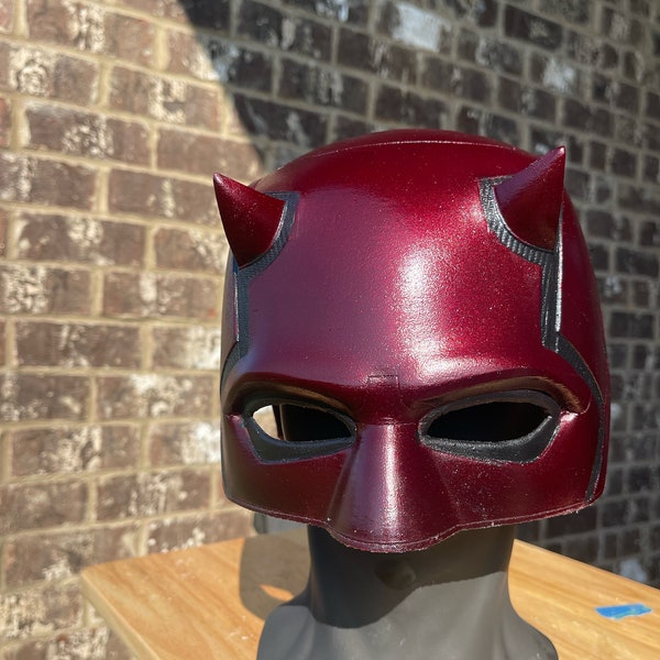 Handcrafted wearable Daredevil Cowl - Perfect for Daredevils and Superhero Enthusiasts