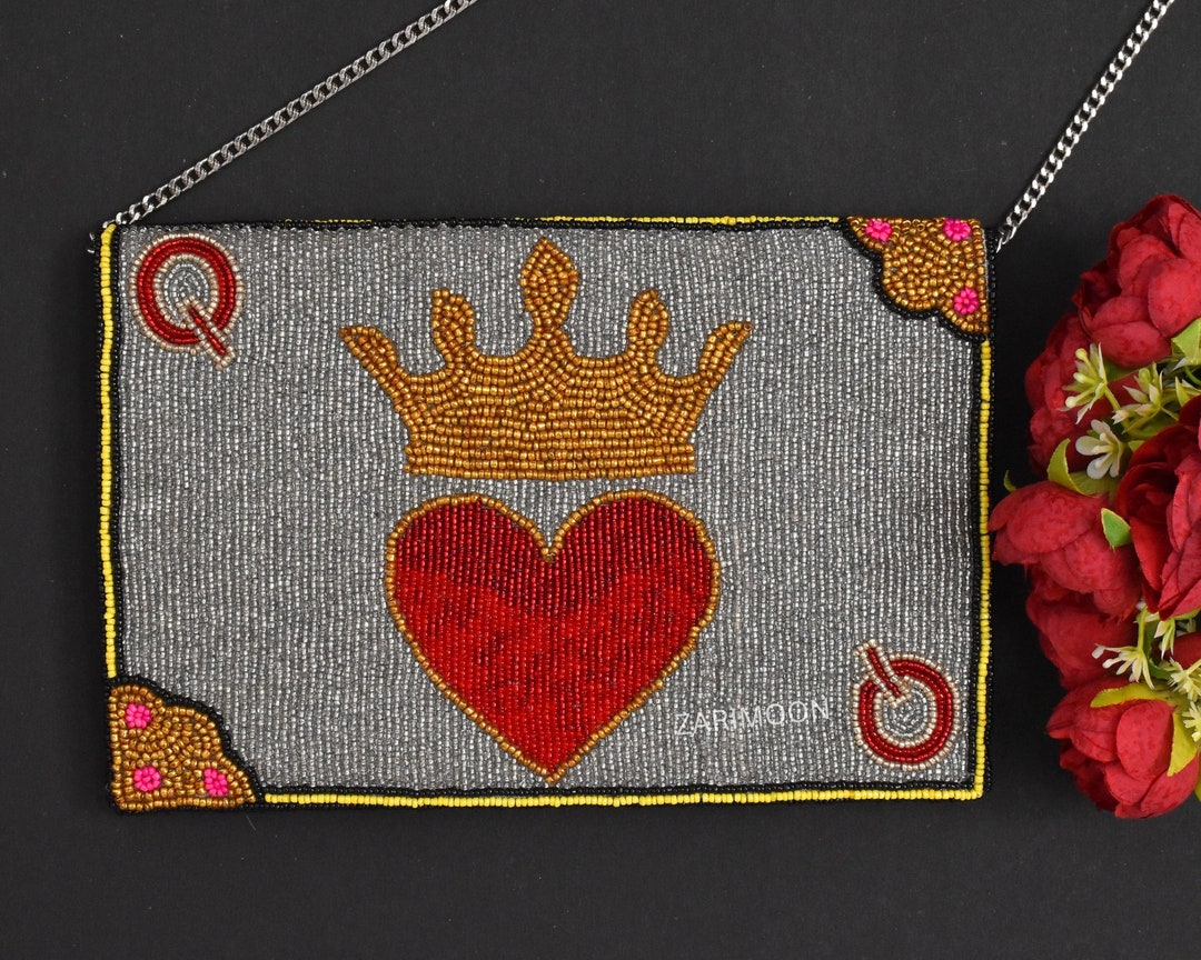 Crystal & Pearl Queen Of Hearts Bag main image 1