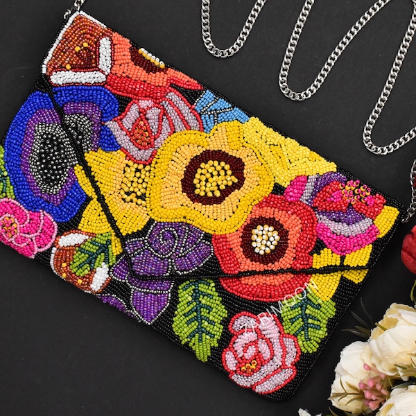 Floral Clutch Purse Etsy