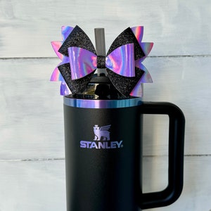 Purple Chroma  Bow - Straw Topper