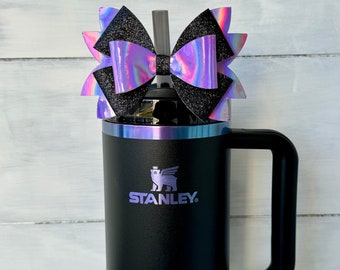 Purple Chroma  Bow - Straw Topper