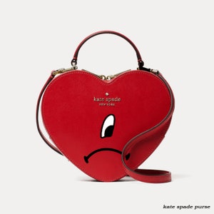Heart shaped purse red store