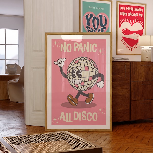 No Panic All Disco Poster - Song Lyric Print - Disco House Music Art