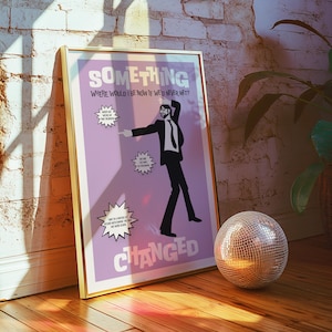 Something Changed (Lilac) Poster - Song Lyric Art - Indie Band Art