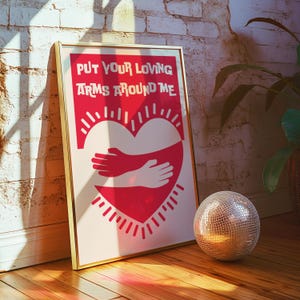 Loving Arms Poster - Song Lyric Print - Disco House Music Art