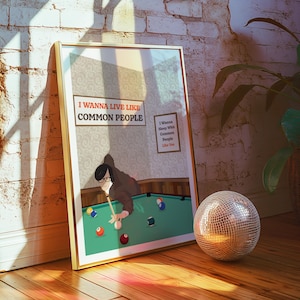 Gewöhnliche Leute Poster - Indie Band Print - Song Lyric Art