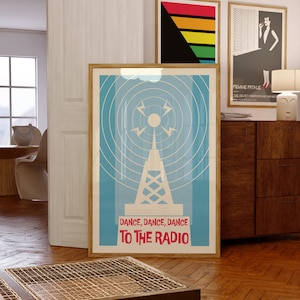Póster de Dance To The Radio: impresión artística con letra de canción: póster de música de banda independiente