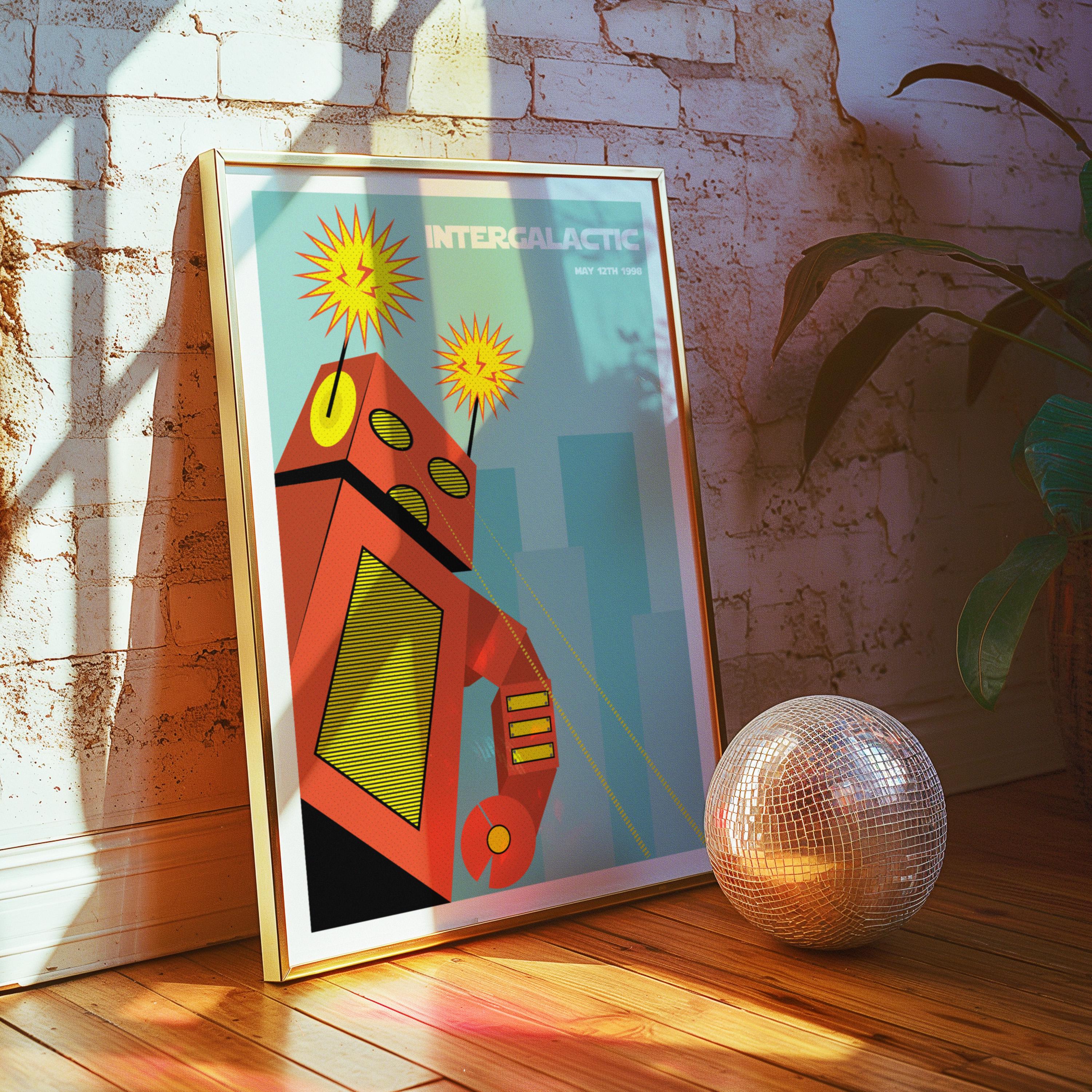 Intergalactic Print - Hip Hop Poster - Song Lyric Art