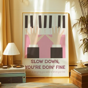 Vienna Poster - Song Lyric Art - Slow Down Art Print