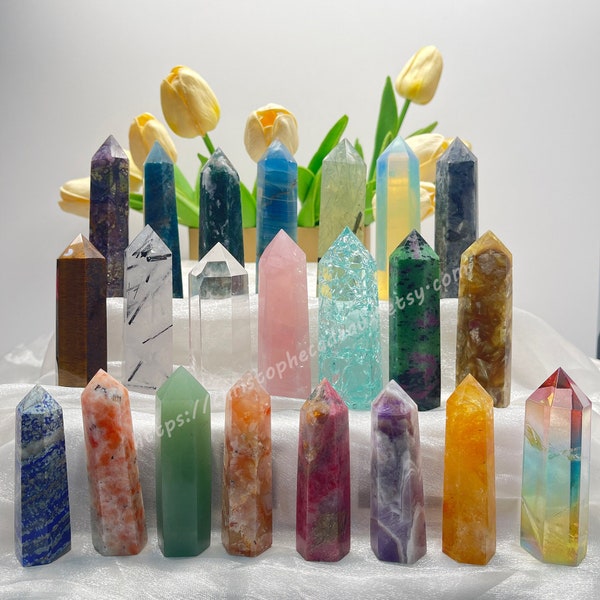 Natural Crystal Tower, Crystal Point, Obelisk Crystal For Home Decoration, Gift for Her, Reiki Charging