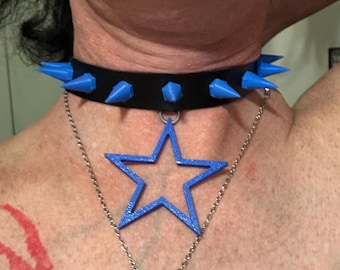 Blue choker with star