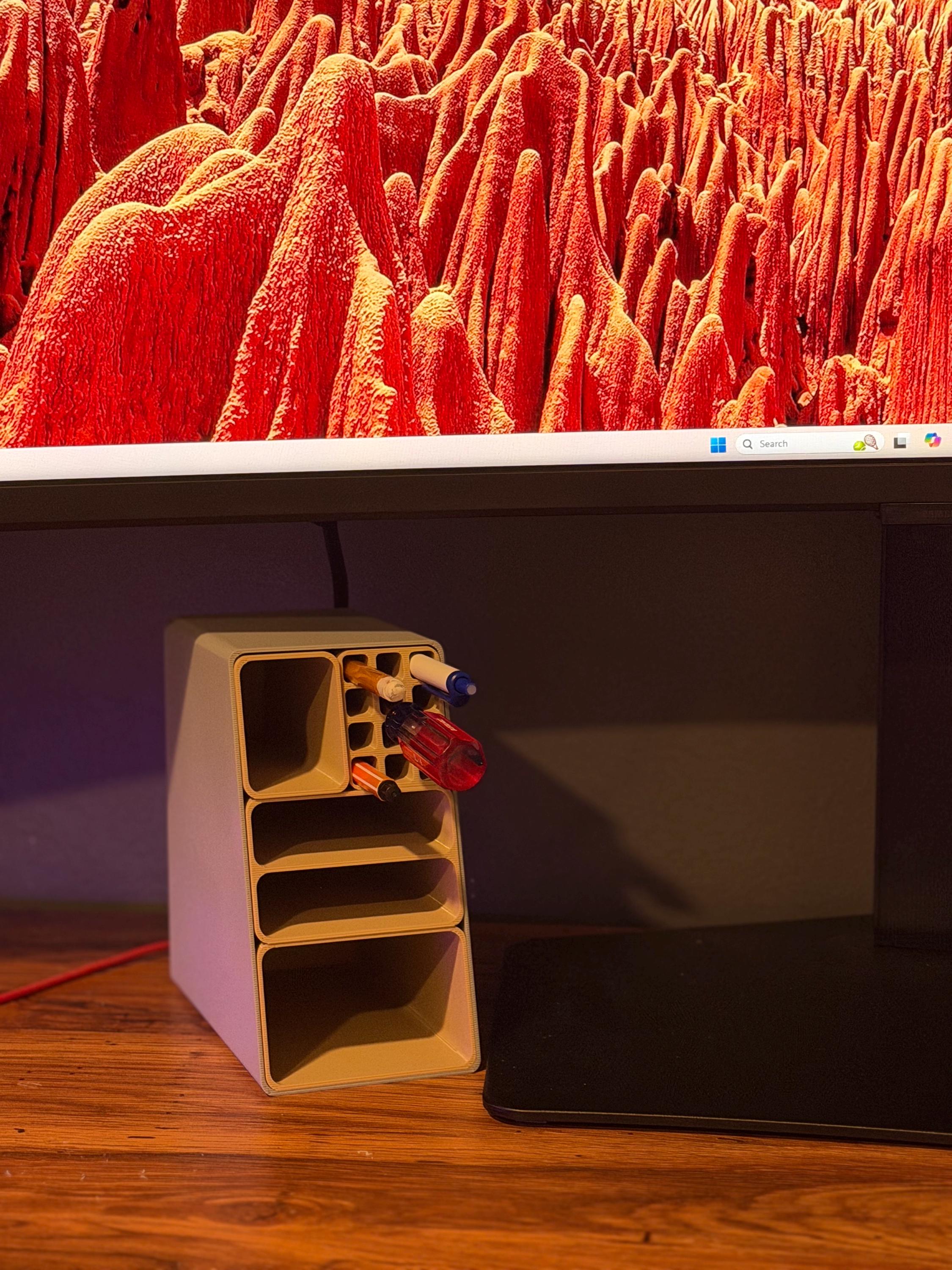 5-module Organizer | Modular Storage System | Stackable 3D Printed Desk ...