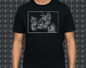 Honda Africa Twin CRF1100L Motorcycle Motorbike GorillaFX Graphic style02 Design Tshirt Print