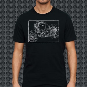 BMW R NINET SCRAMBLER Motorcycle Motorbike GorillaFX Graphic style02 Design Tshirt Print