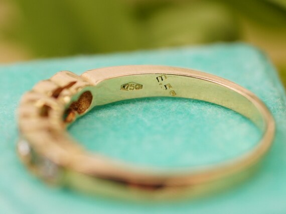 18k Solid Gold Multi Gemstone Ring, Diamond Ruby … - image 8