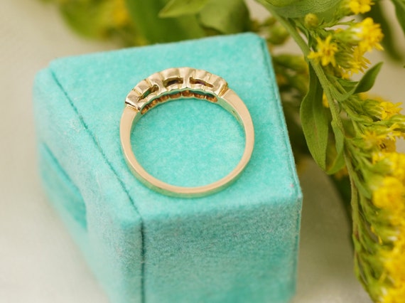 18k Solid Gold Multi Gemstone Ring, Diamond Ruby … - image 6