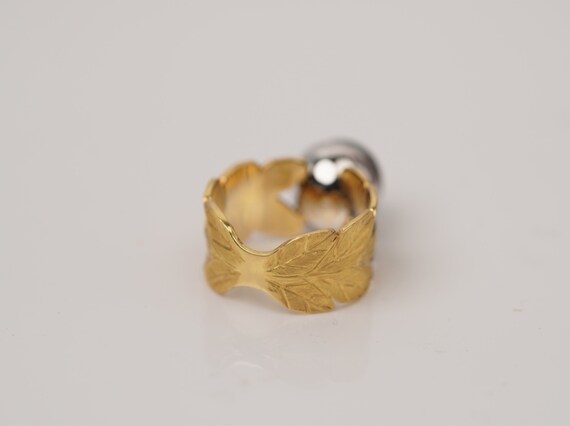 Vintage 18k Gold Handmade Genuine Tahitian Pearl … - image 9